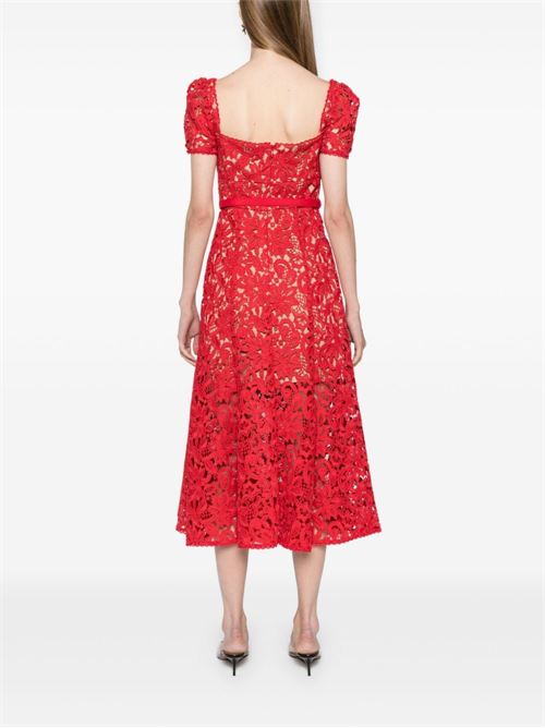 Abito midi in pizzo SELF PORTRAIT | PF24032MRED